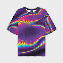 Футболка оверсайз мужская Neon fashion pattern Wave, цвет: 3D-принт