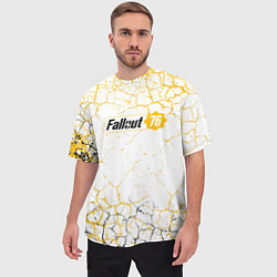 Футболка оверсайз мужская Fallout 76 Жёлтая выжженная пустошь, цвет: 3D-принт — фото 2