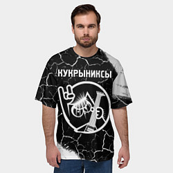 Футболка оверсайз мужская Кукрыниксы - КОТ - Краски, цвет: 3D-принт — фото 2