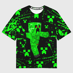 Футболка оверсайз мужская MINECRAFT - CREEPER МАЙНКРАФТ, цвет: 3D-принт