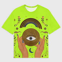 Футболка оверсайз мужская ВСЕВИДЯЩЕЕ ГЛАЗ, цвет: 3D-принт