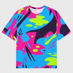 Мужская футболка оверсайз Color abstract pattern Summer