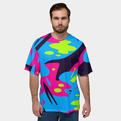 Футболка оверсайз мужская Color abstract pattern Summer, цвет: 3D-принт — фото 2