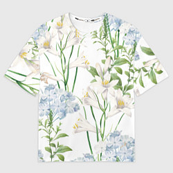 Футболка оверсайз мужская Цветы Утонченные и Яркие, цвет: 3D-принт