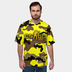 Футболка оверсайз мужская Counter-Strike Камуфляж Жёлто-Коричневый, цвет: 3D-принт — фото 2