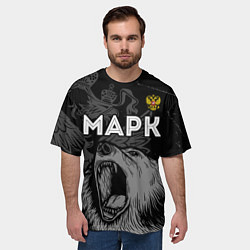 Футболка оверсайз мужская Марк Россия Медведь, цвет: 3D-принт — фото 2