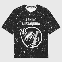 Футболка оверсайз мужская Asking Alexandria - КОТ - Краска, цвет: 3D-принт