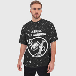 Футболка оверсайз мужская Asking Alexandria - КОТ - Краска, цвет: 3D-принт — фото 2