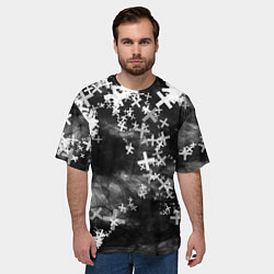 Футболка оверсайз мужская Сердца в крестах Коллекция Get inspired! Z-b-heart, цвет: 3D-принт — фото 2