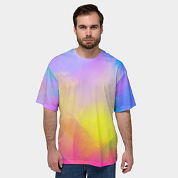 Футболка оверсайз мужская Красочный неон, цвет: 3D-принт — фото 2