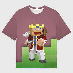 Футболка оверсайз мужская Minecraft Hero Video game, цвет: 3D-принт
