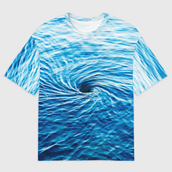Футболка оверсайз мужская Водоворот Океан, цвет: 3D-принт