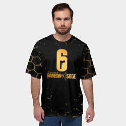 Футболка оверсайз мужская Rainbow six siege соты, цвет: 3D-принт — фото 2