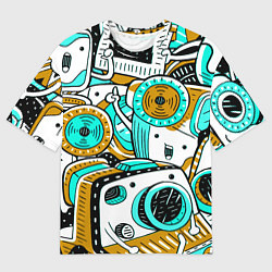 Футболка оверсайз мужская ФОТОКАМЕРЫ НА ПОЗИТИВЕ, цвет: 3D-принт