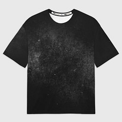 Мужская футболка оверсайз Черный космос black space