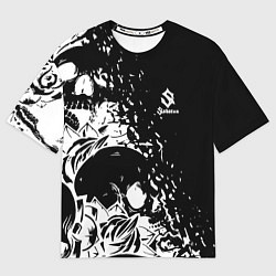 Мужская футболка оверсайз Sabaton - сабатон черепа