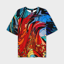 Футболка оверсайз мужская Abstract color pattern Fashion 2022, цвет: 3D-принт