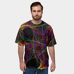 Футболка оверсайз мужская Deep black space and wormholes, цвет: 3D-принт — фото 2