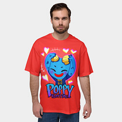 Футболка оверсайз мужская POPPY PLAYTIME CUTE HAGGY WAGGY - милый Хагги Вагг, цвет: 3D-принт — фото 2