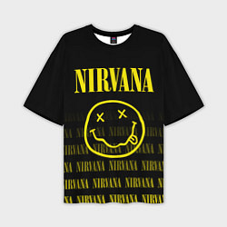 Футболка оверсайз мужская Smile Nirvana, цвет: 3D-принт