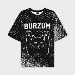 Футболка оверсайз мужская Burzum Rock Cat, цвет: 3D-принт