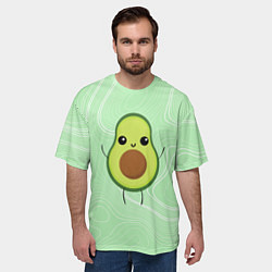 Футболка оверсайз мужская Авокадо avocado, цвет: 3D-принт — фото 2