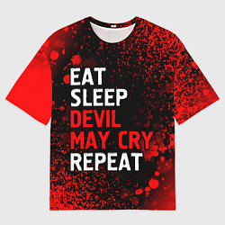 Футболка оверсайз мужская Eat Sleep Devil May Cry Repeat Арт, цвет: 3D-принт