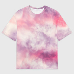 Футболка оверсайз мужская Абстракция розовое небо, цвет: 3D-принт