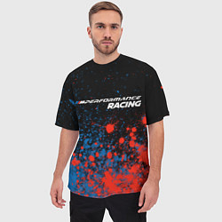Футболка оверсайз мужская БМВ Racing - Краска, цвет: 3D-принт — фото 2