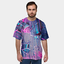 Футболка оверсайз мужская Осколки стекла, цвет: 3D-принт — фото 2