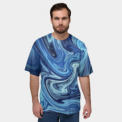 Футболка оверсайз мужская Абстрактный авангардный паттерн Abstract avant-gar, цвет: 3D-принт — фото 2