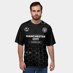Футболка оверсайз мужская Manchester City Champions Uniform, цвет: 3D-принт — фото 2