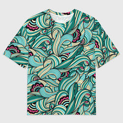 Мужская футболка оверсайз ПЕРЕПЛЕТЕНИЕ ЛИСТВЫ