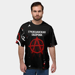 Футболка оверсайз мужская Гражданская оборона A, цвет: 3D-принт — фото 2
