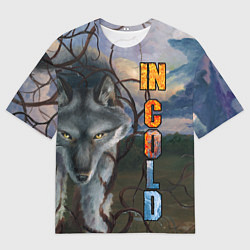 Мужская футболка оверсайз IN COLD wolf with logo