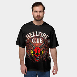 Футболка оверсайз мужская Hellfire club, цвет: 3D-принт — фото 2