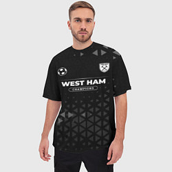 Футболка оверсайз мужская West Ham Champions Uniform, цвет: 3D-принт — фото 2