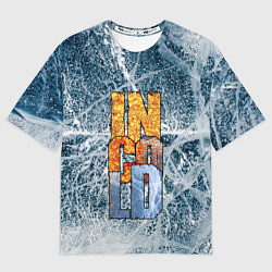 Мужская футболка оверсайз IN COLD logo with ice