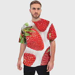 Футболка оверсайз мужская Strawberries, цвет: 3D-принт — фото 2