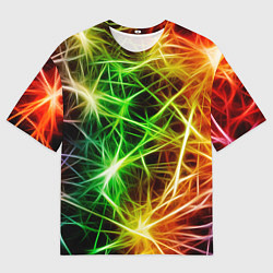 Мужская футболка оверсайз РАЗНОЦВЕТНЫЙ САЛЮТ