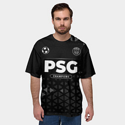 Футболка оверсайз мужская PSG Champions Uniform, цвет: 3D-принт — фото 2