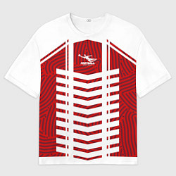 Футболка оверсайз мужская Football Red, цвет: 3D-принт