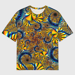 Футболка оверсайз мужская FRACTAL COLOR PATTERN, цвет: 3D-принт