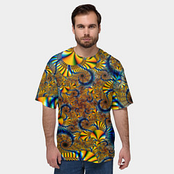 Футболка оверсайз мужская FRACTAL COLOR PATTERN, цвет: 3D-принт — фото 2
