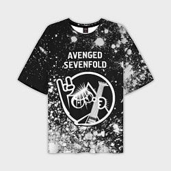 Футболка оверсайз мужская Avenged Sevenfold КОТ Краска, цвет: 3D-принт
