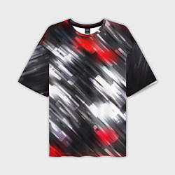 Мужская футболка оверсайз NEON abstract pattern неоновая абстракция