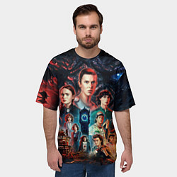 Футболка оверсайз мужская ОЧЕНЬ СТРАННЫЕ ДЕЛА 4 STRANGER THINGS 4, цвет: 3D-принт — фото 2