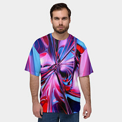 Футболка оверсайз мужская Авангардная футуристическая композиция Абстракция, цвет: 3D-принт — фото 2
