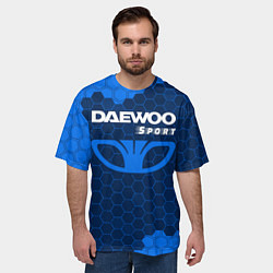 Футболка оверсайз мужская ДЭУ Sport Соты, цвет: 3D-принт — фото 2