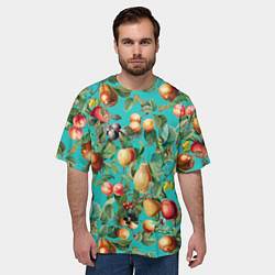 Футболка оверсайз мужская Ассорти Фруктов, цвет: 3D-принт — фото 2